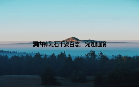 洞内钟乳石千姿百态, 宛如仙境