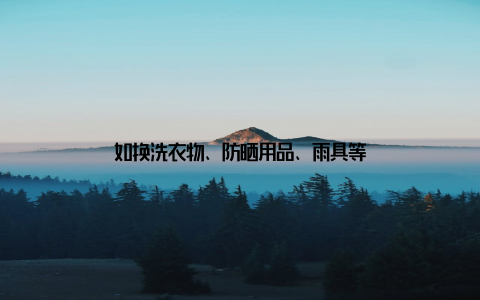 如换洗衣物、防晒用品、雨具等