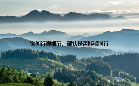 询问行程细节, 确认是否能够同行