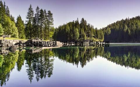 颐和园后湖, 湖水清澈, 鸟语花香