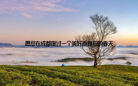 愿您在成都度过一个美好而难忘的春天