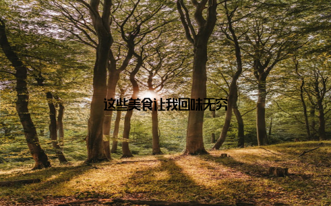 这些美食让我回味无穷