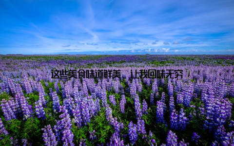 这些美食味道鲜美, 让我回味无穷